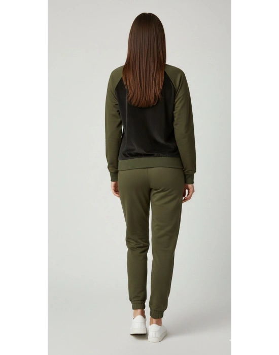 Sementa Zemin Siyah Kenarlar Yeşil Kadın Eşofman Takımı