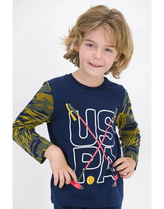 Erkek Çocuk Lacivert Pijama Takımı