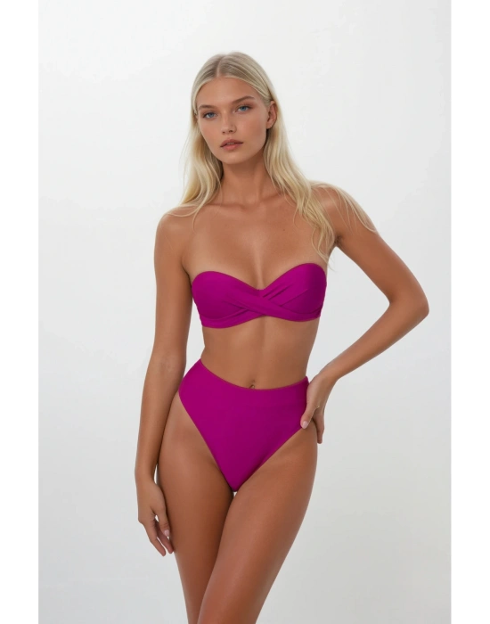 Yeni Sezon Bikini – Dolgulu Straplez Şıklık, Yüksek Bel | 2025 Sezon Renkleriyle