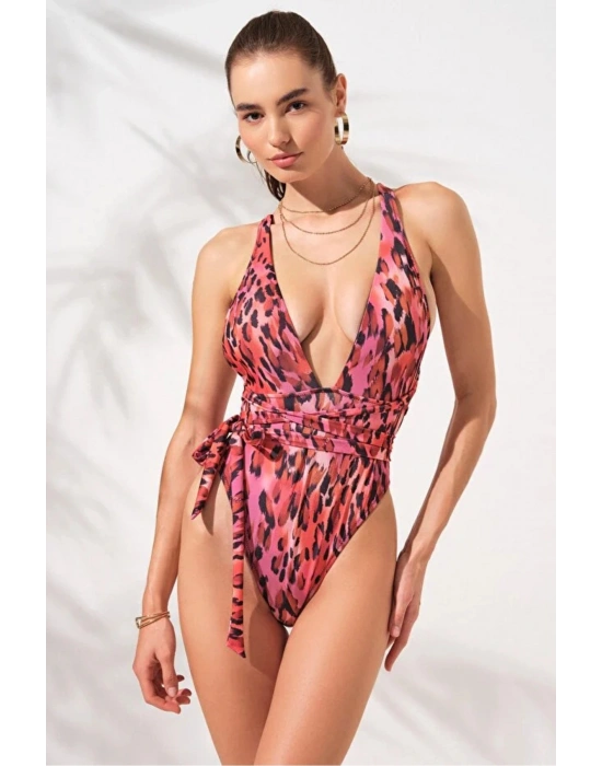 Camila Belden Çapraz Bağlamalı Mayokini Garden DLX-231604