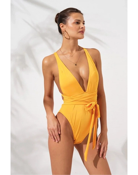 Camila Belden Çapraz Bağlamalı Mayokini Garden DLX-231604