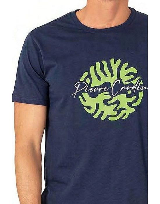 6074 Erkek Kısa Kollu Şortlu Pijama Takım-İndigo