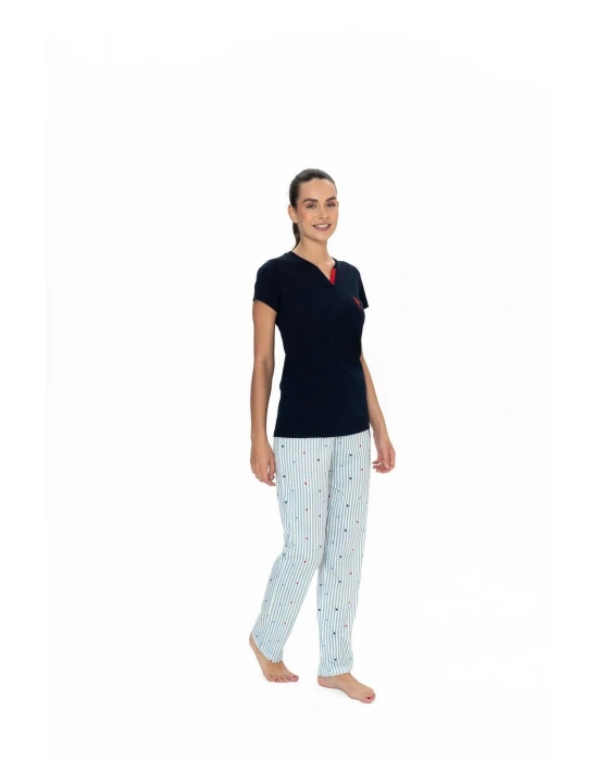 Kadın Lacivert Pijama Takım - 20060