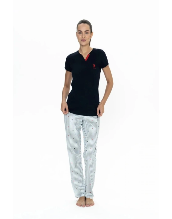 Kadın Kırmızı Battal Pijama Takım-KIRMIZI-3XL
