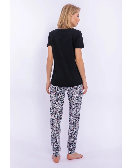 Wild Siyah Kadın Slim Fit Takım