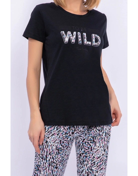 Wild Siyah Kadın Slim Fit Takım