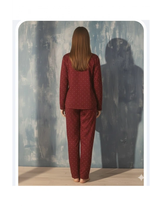 Yeni Sezon Uzun Kollu Yumuşak Dokulu Kışlık Kadın Pijama Takımı