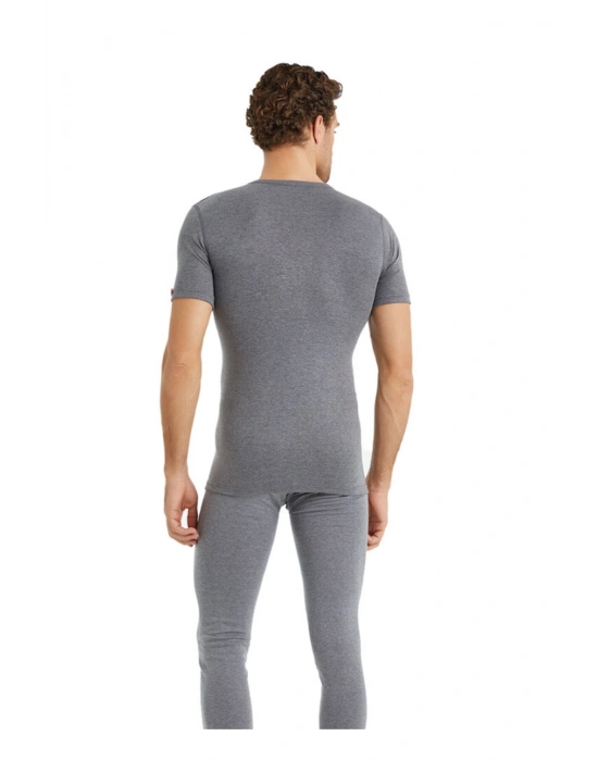 Unisex Termal Tişört 2. Seviye 1263 - Gri Melanj