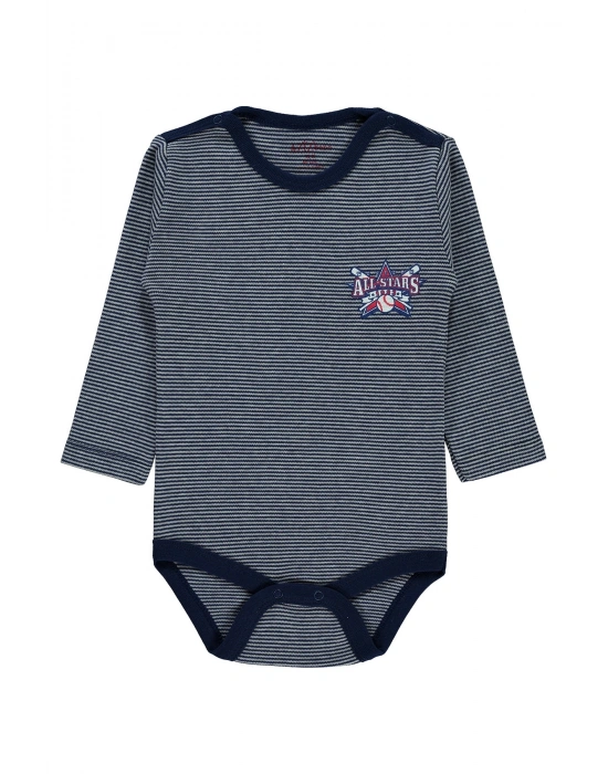 Erkek Bebek Çıtçıtlı Badi 12-36 Ay Lacivert