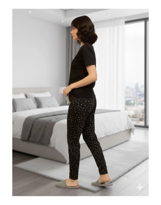 Kadın Desenli Süet Tek Alt