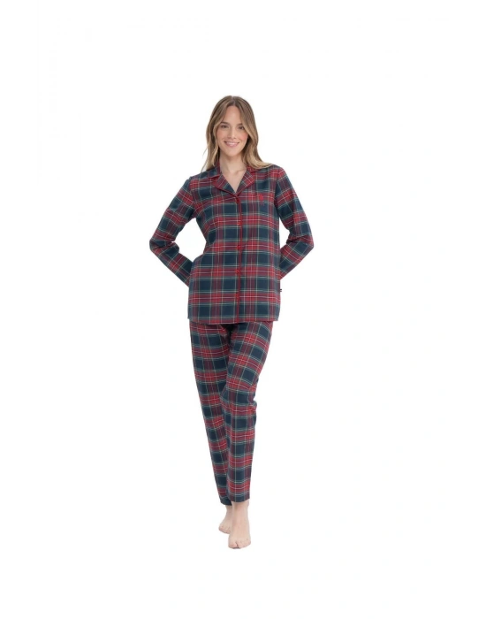 Orijinal Lisanslı Kadın Lacivert Boydan Patlı Pijama Takımı  17130
