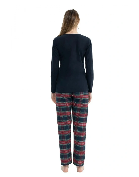 U.S. Polo Assn. Kadın Uzun Kollu Yuvarlak Yaka Pijama Takımı S25131