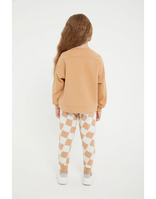 Rolypoly Wild Stylish Camel Kız Çocuk Eşofman Takım