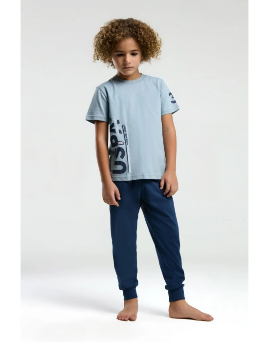 U.S. Polo Assn %100 Pamuk Erkek Çocuk Pijama Takım