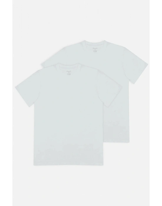 Eduardo Bisiklet Yaka 2li Erkek T-shirt, %100 Pamuklu Bisiklet Yaka Kısa Kol T-shirt