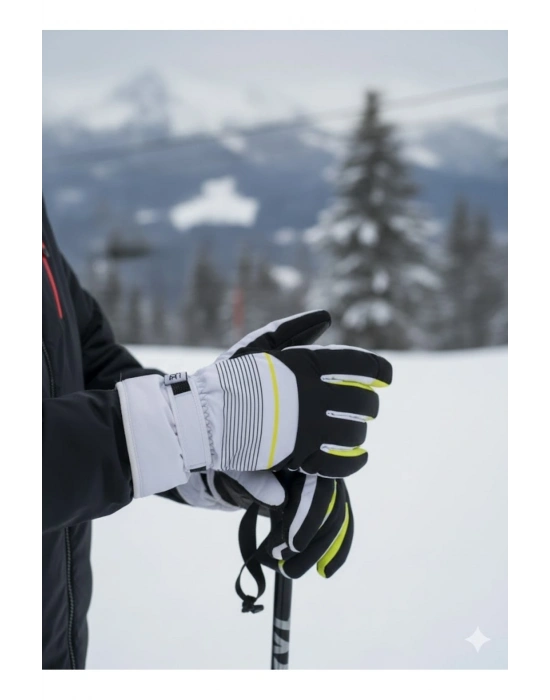 Kitti 9-15 Yaş Su Geçirmez Unisex Çocuk Kar Kayak Eldiveni K422-8