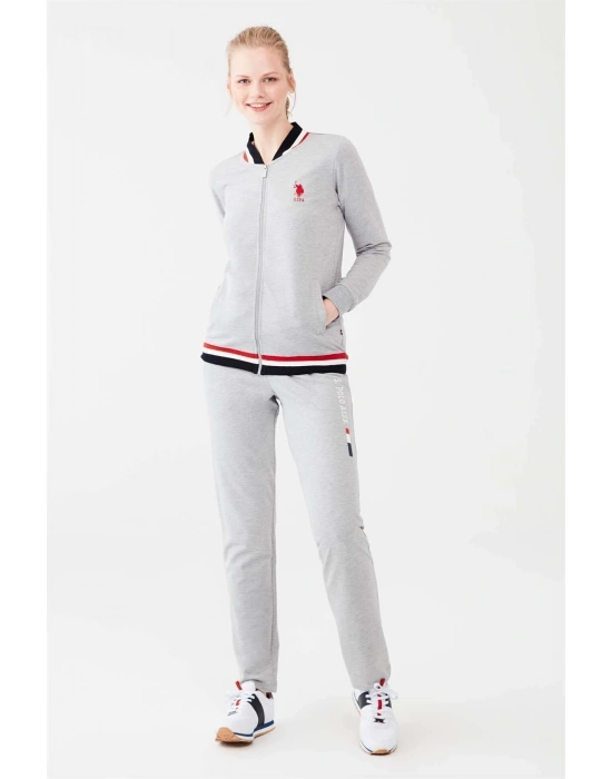 Kadın Gri Melanj Pijama Takımı