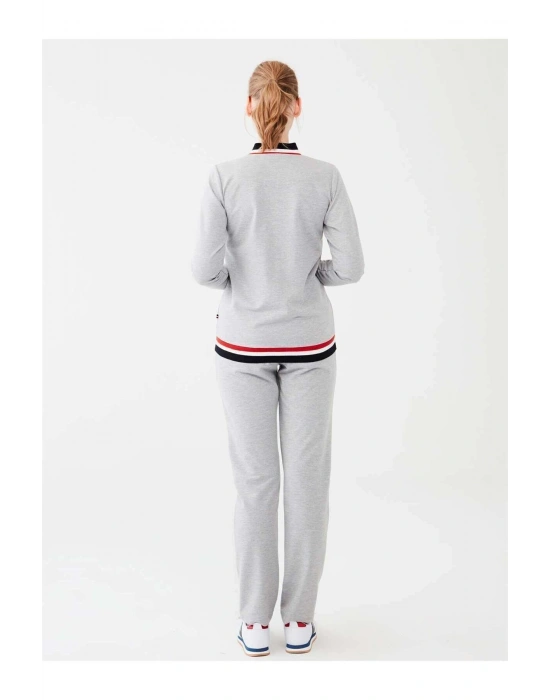 Kadın Gri Melanj Pijama Takımı