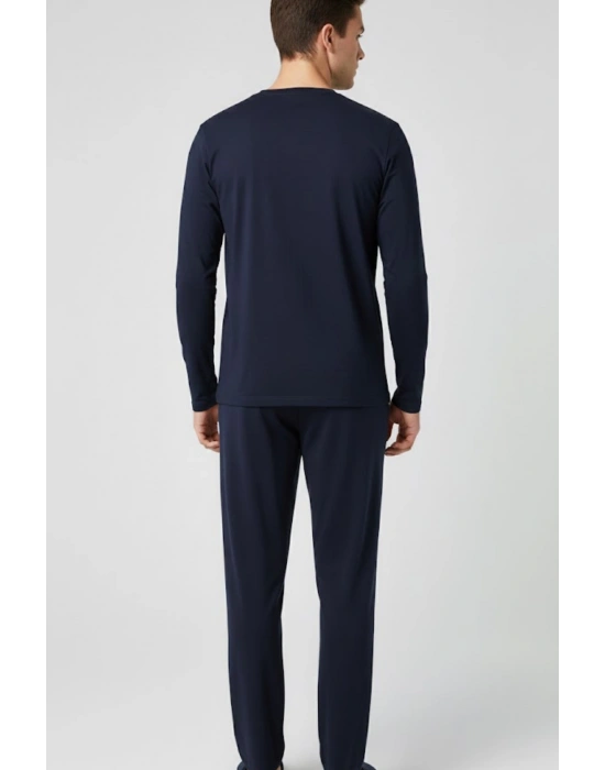 Fit Cotton Düğmeli Yaka Pijama Takımı %100 Saf Pamuk Kumaş