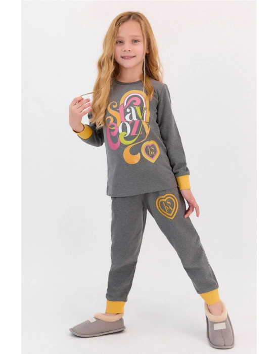 U.s. Polo Assn Stay Cozy Antramelanj Kız Çocuk Pijama Takımı