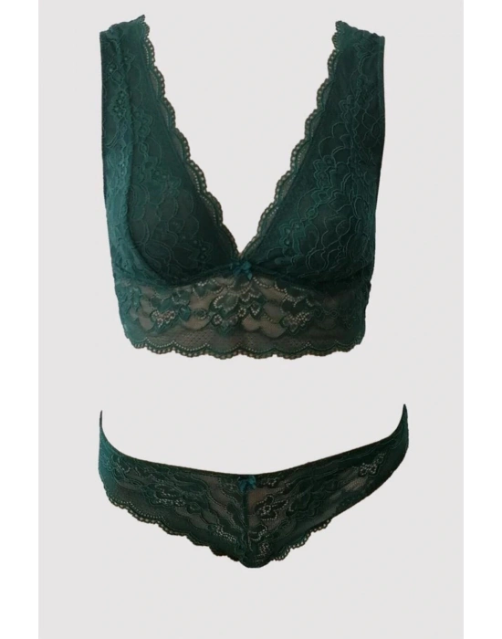 Kadın Yonca 4755 Dantelli Kapsız Bralet Sütyen Takım / Iç Çamaşır Takımı