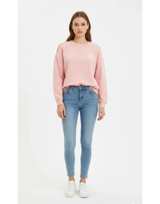 Üç İpli Omuz Detaylı Kadın Sweat
