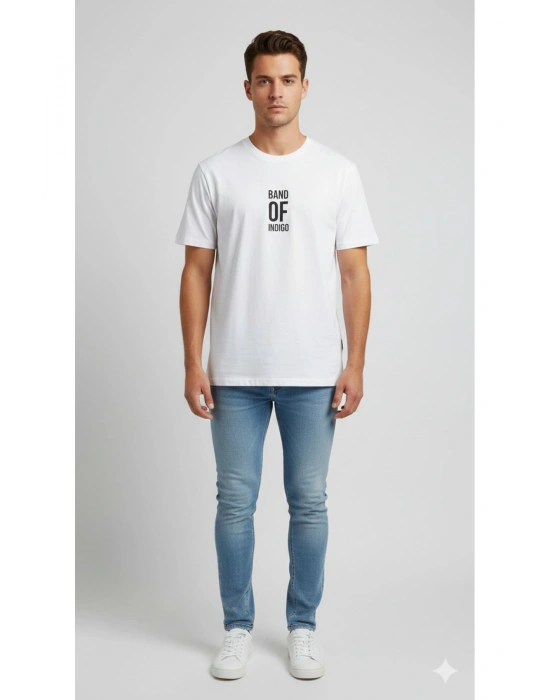 Erkek Beyaz Kısa Kollu Tshirt