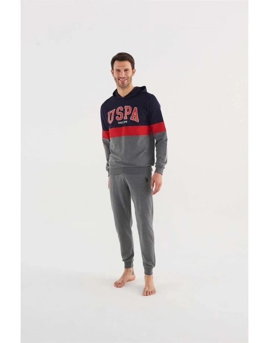 U.s. Polo Us18602-s Erkek Uzun Kol Kapüşonlu Pijama Takımı