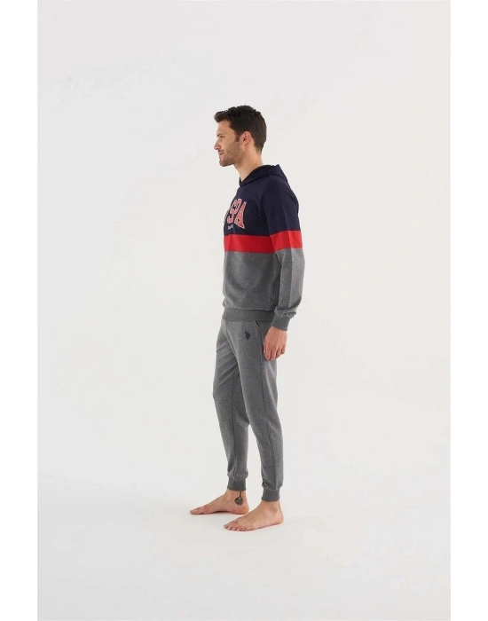 U.s. Polo Us18602-s Erkek Uzun Kol Kapüşonlu Pijama Takımı