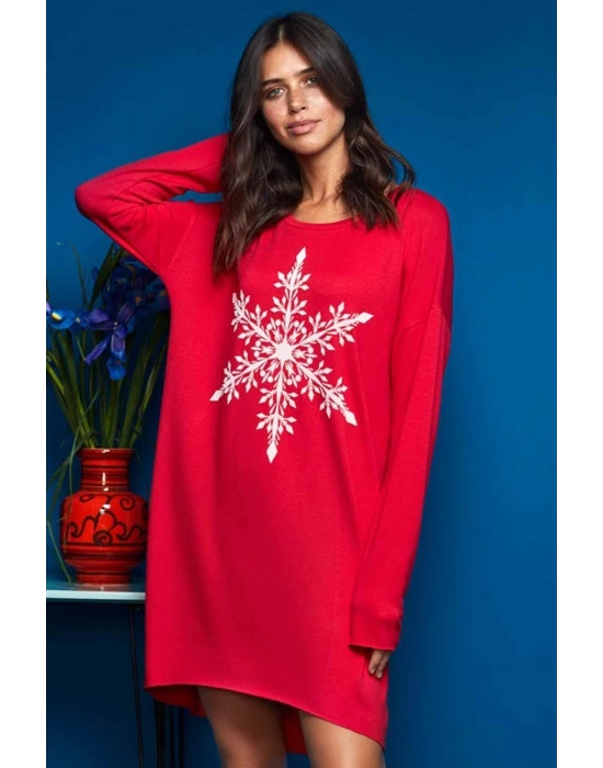 Kadın Kırmızı Elbise Sweat 8654