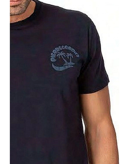 6079 Erkek Kısa Kollu Bisiklet Yaka Pijama Takım-Lacivert
