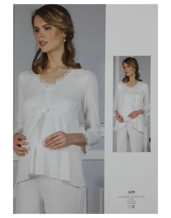 3 Lü Lohusa Pijama Set 3015