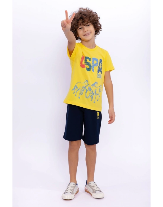 U.s. Polo Assn Basic Sarı Erkek Çocuk Bermuda Takım