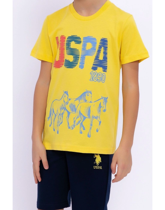 U.s. Polo Assn Basic Sarı Erkek Çocuk Bermuda Takım