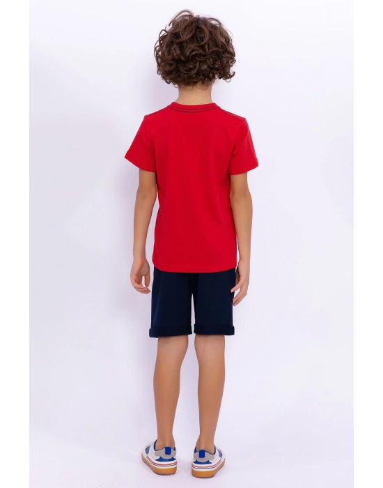 U.s. Polo Assn Kırmızı Yeşili Erkek Çocuk Bermuda Takım