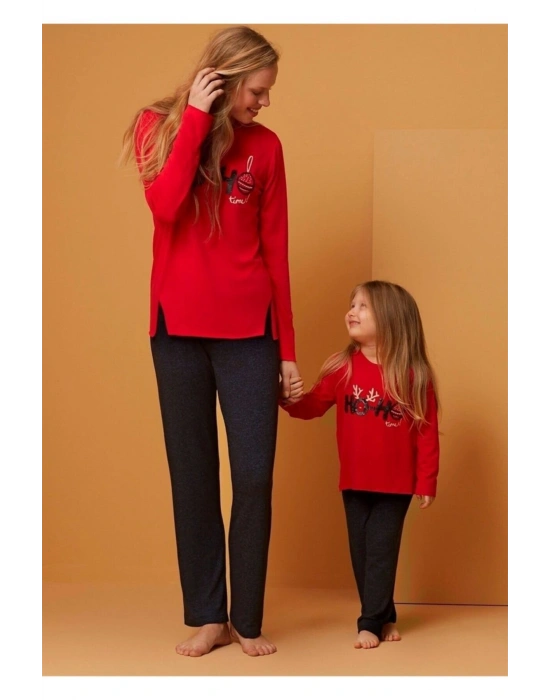 Kırmızı Çocuk Pijama Takımı 1546