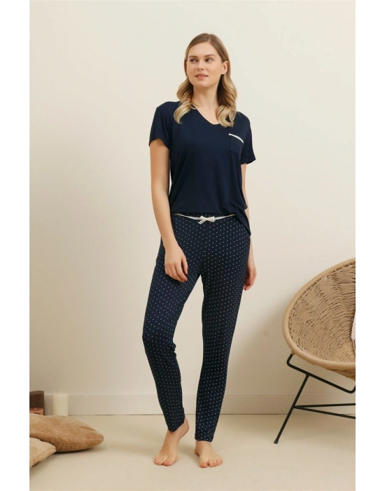 Lacivert Pijama Takım 21aqu0021684