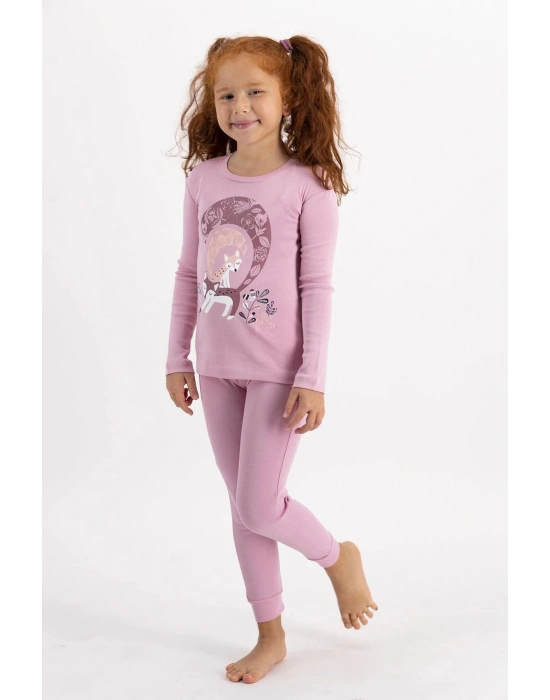 Rolypoly Pijama Takımı Kız Çocuk Pembe