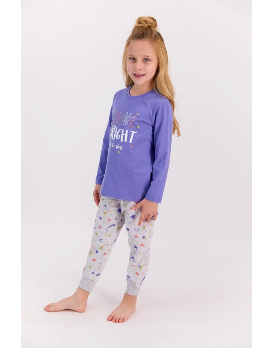 Rolypoly Shine Bright Like The Stars Indigo Kız Çocuk Pijama Takımı