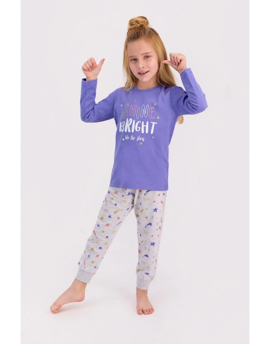Rolypoly Shine Bright Like The Stars Indigo Kız Çocuk Pijama Takımı