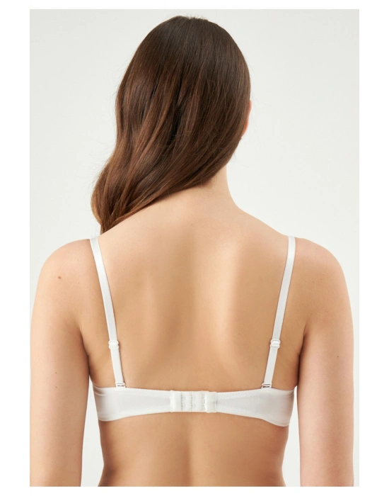 Ekru Ersk121 Tulıp Badem Yarı Push-Up Tek Sütyen