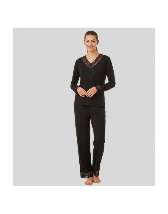 Kadın Siyah Pijama Takımı
