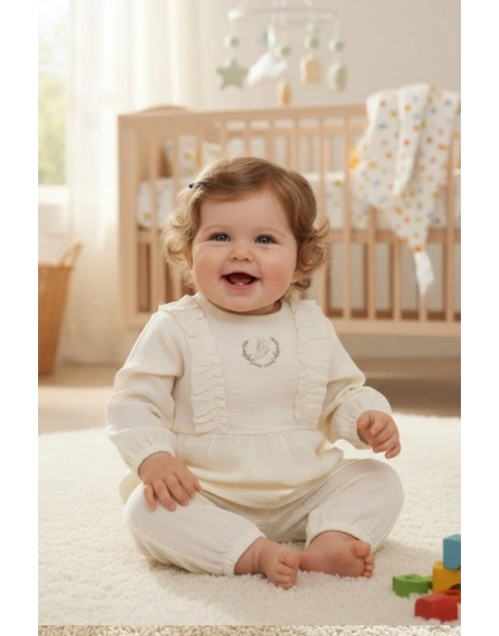 Feelıng Sweatshırt and Trousers 2li Bebek Takımı 59823