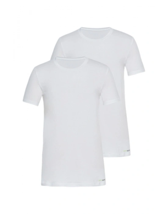 Erkek Beyaz 2li Tender Cotton T-shirt 9675