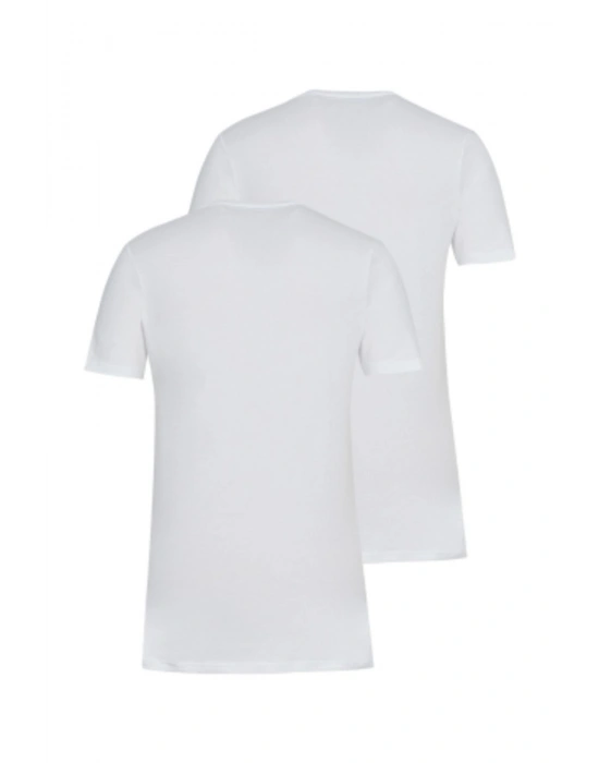 Erkek Beyaz 2li Tender Cotton T-shirt 9675