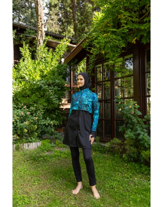 Parmak Geçirmeli Crop Tesettür Mayo