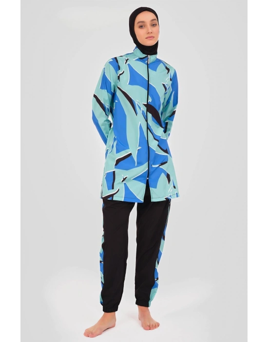Fiji Üst Desenli Tesettür Mayo