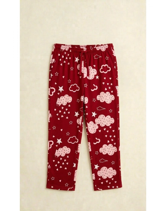 Kırmızı Süet Tek Pijama Altı