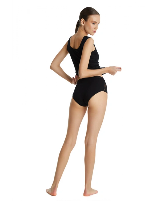 Kadın Dantelli Slip Külot 1333 - Siyah