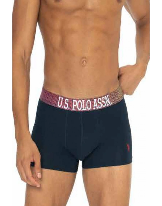U.s Polo Assn. 80571 Erkek Pamuklu 3lü Boxer-Siyah&Grimelanj&Lacivert